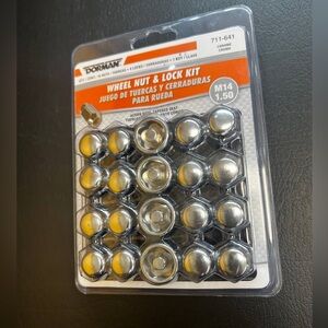 Dorman 711-641 Wheel Nut & Lock Kit for Specific Models - Chrome M14 1.50